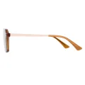 Carlton - Aviator Brown Clip On Sunglasses for Men & Women